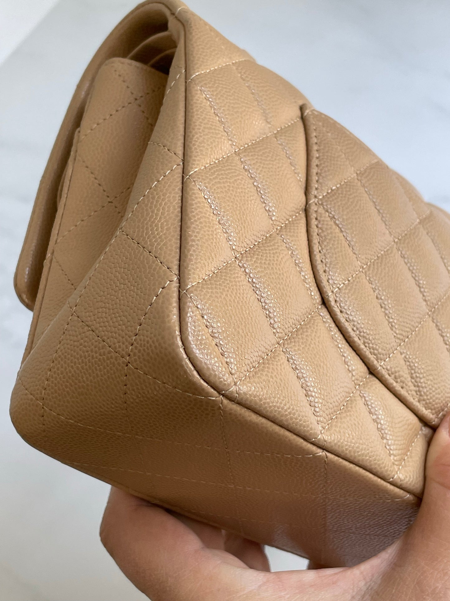 Chanel Classic Flap-19b Dark Beige-medium