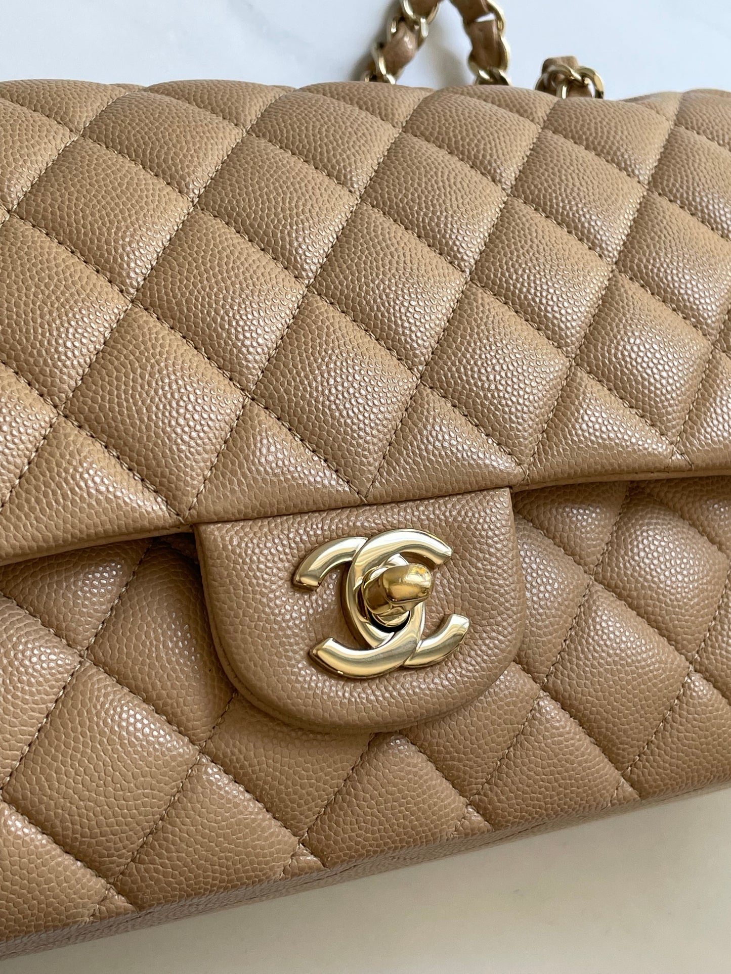 Chanel Classic Flap-19b Dark Beige-medium