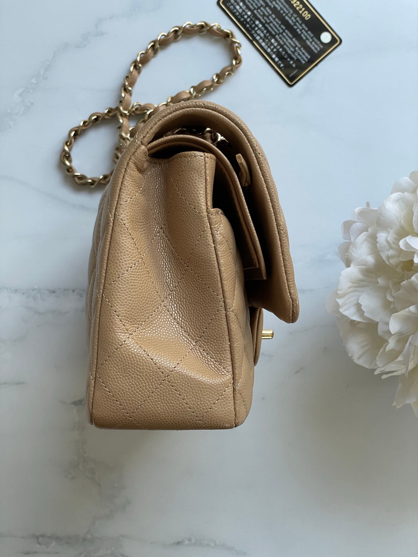 Chanel Classic Flap-19b Dark Beige-medium
