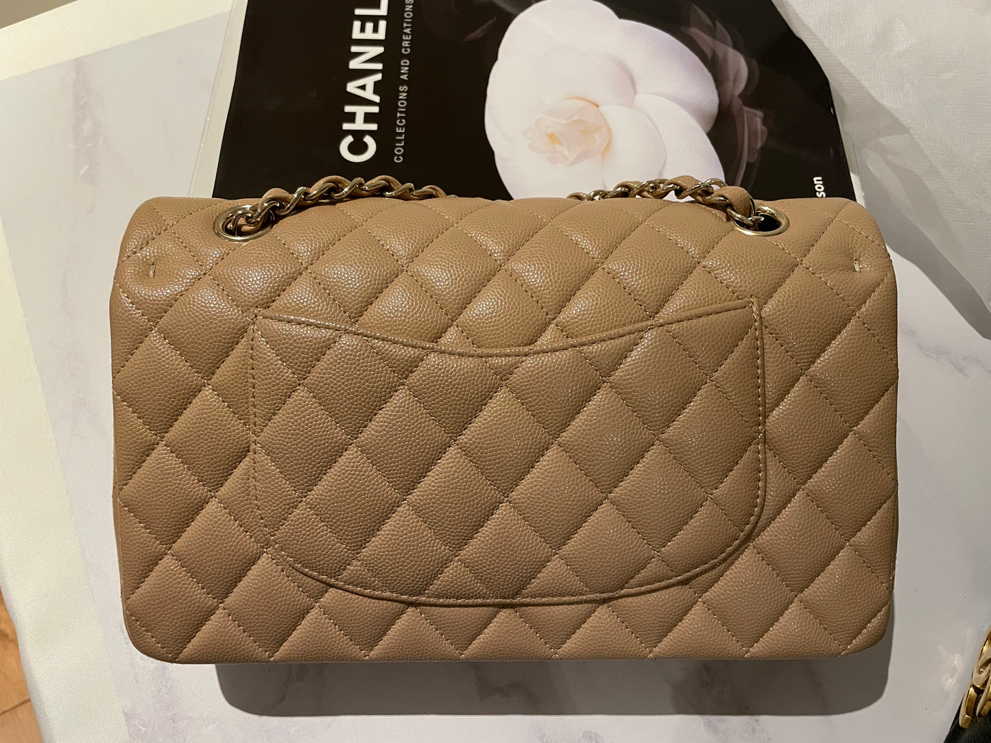 Chanel Classic Flap-19b Dark Beige-medium