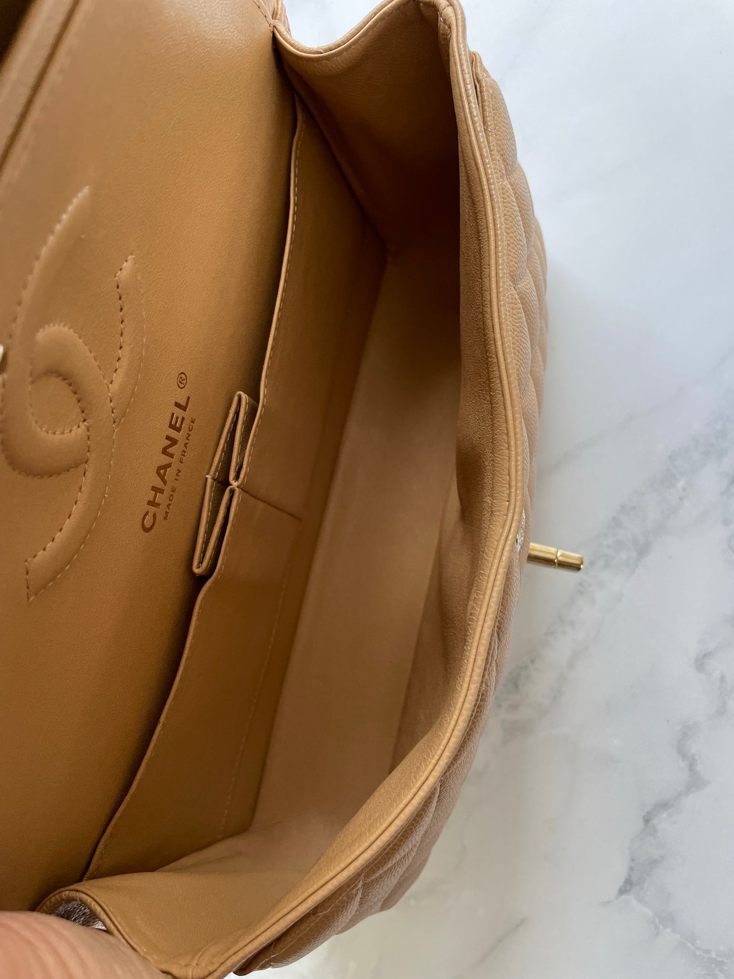 Chanel Classic Flap-19b Dark Beige-medium