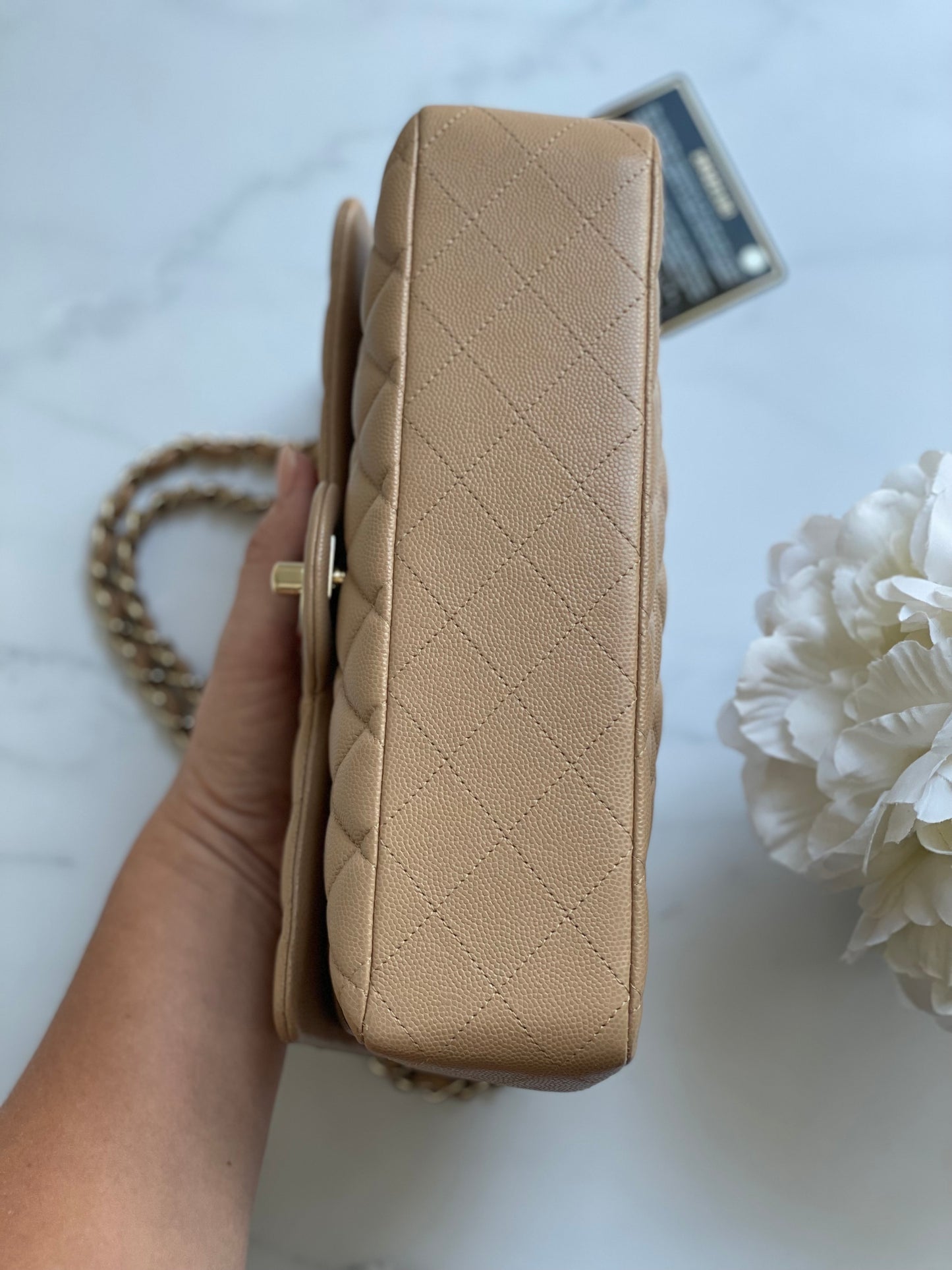 Chanel Classic Flap-19b Dark Beige-medium