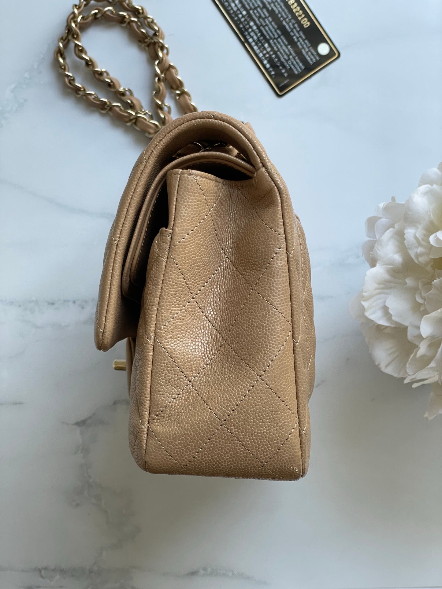 Chanel Classic Flap-19b Dark Beige-medium
