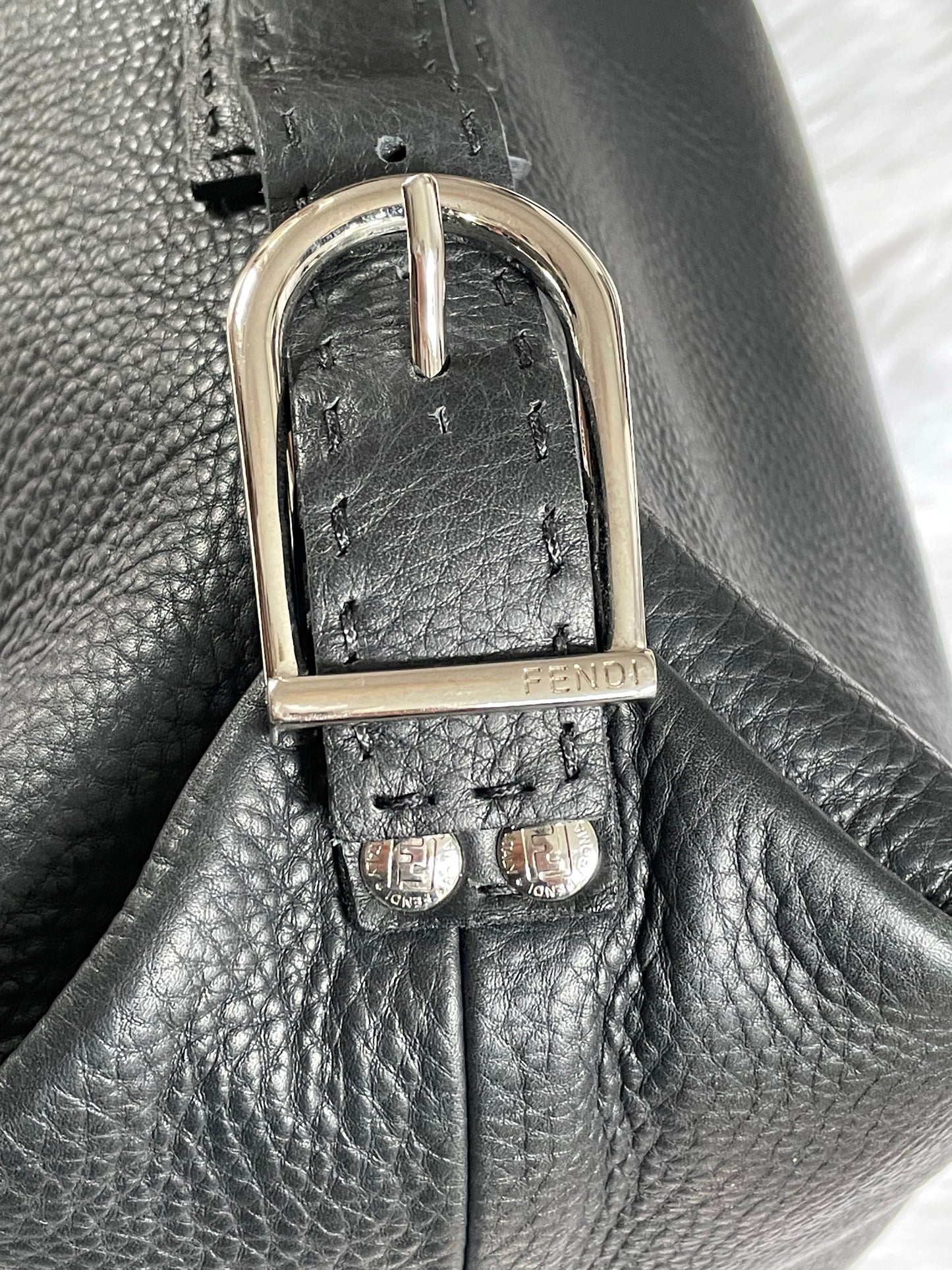 Fendi -Selleria Hobo Tote- black/silver hardware