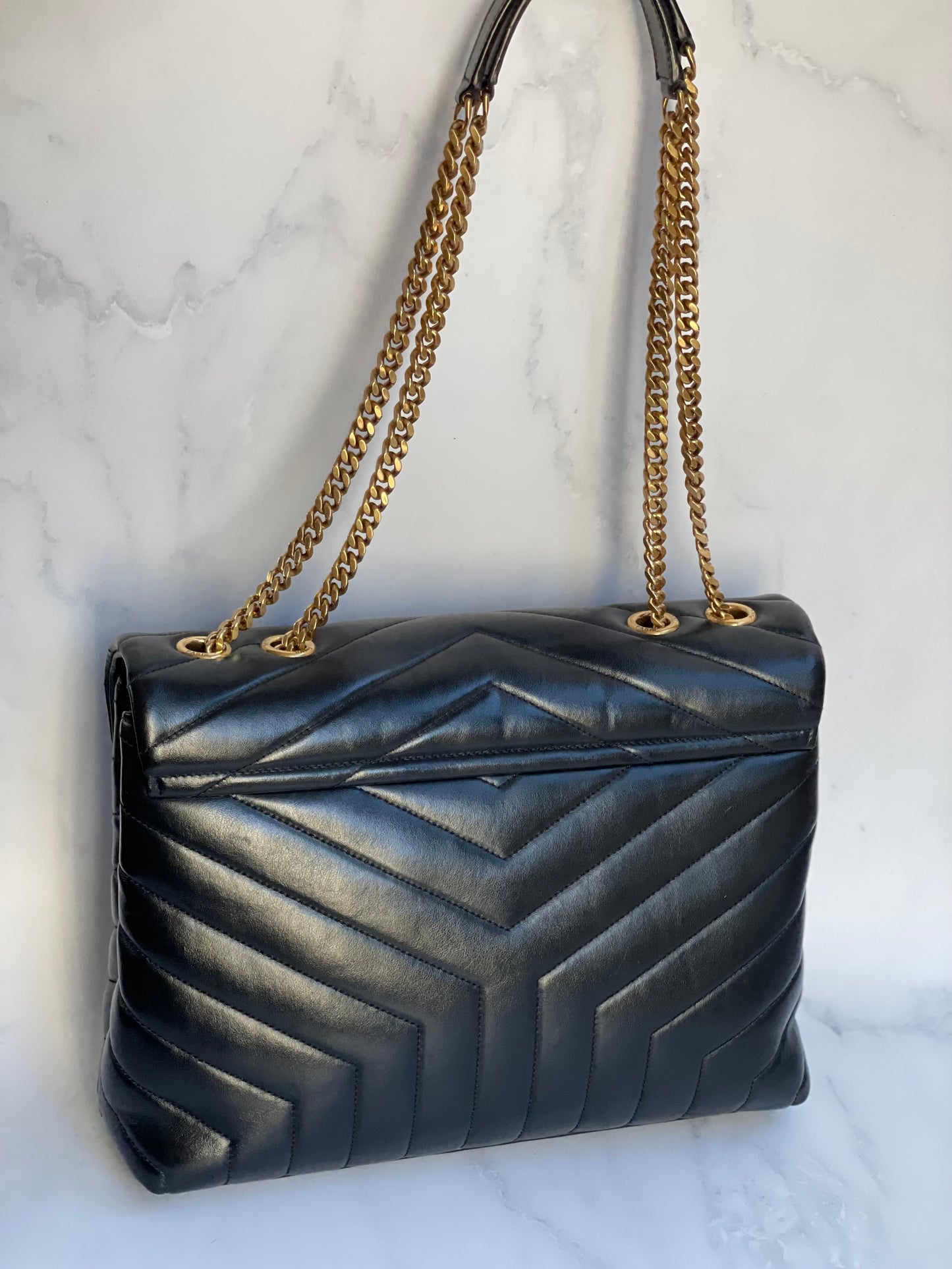 YSL LouLou Bag-Medium black/gold