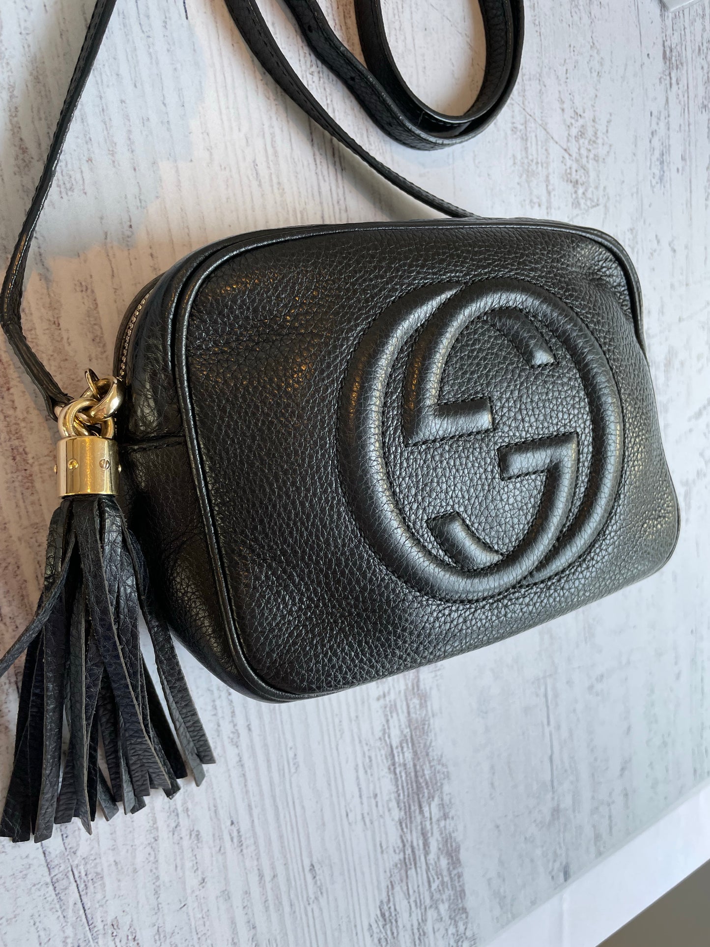 59. Gucci Soho Disco crossbody bag-small black
