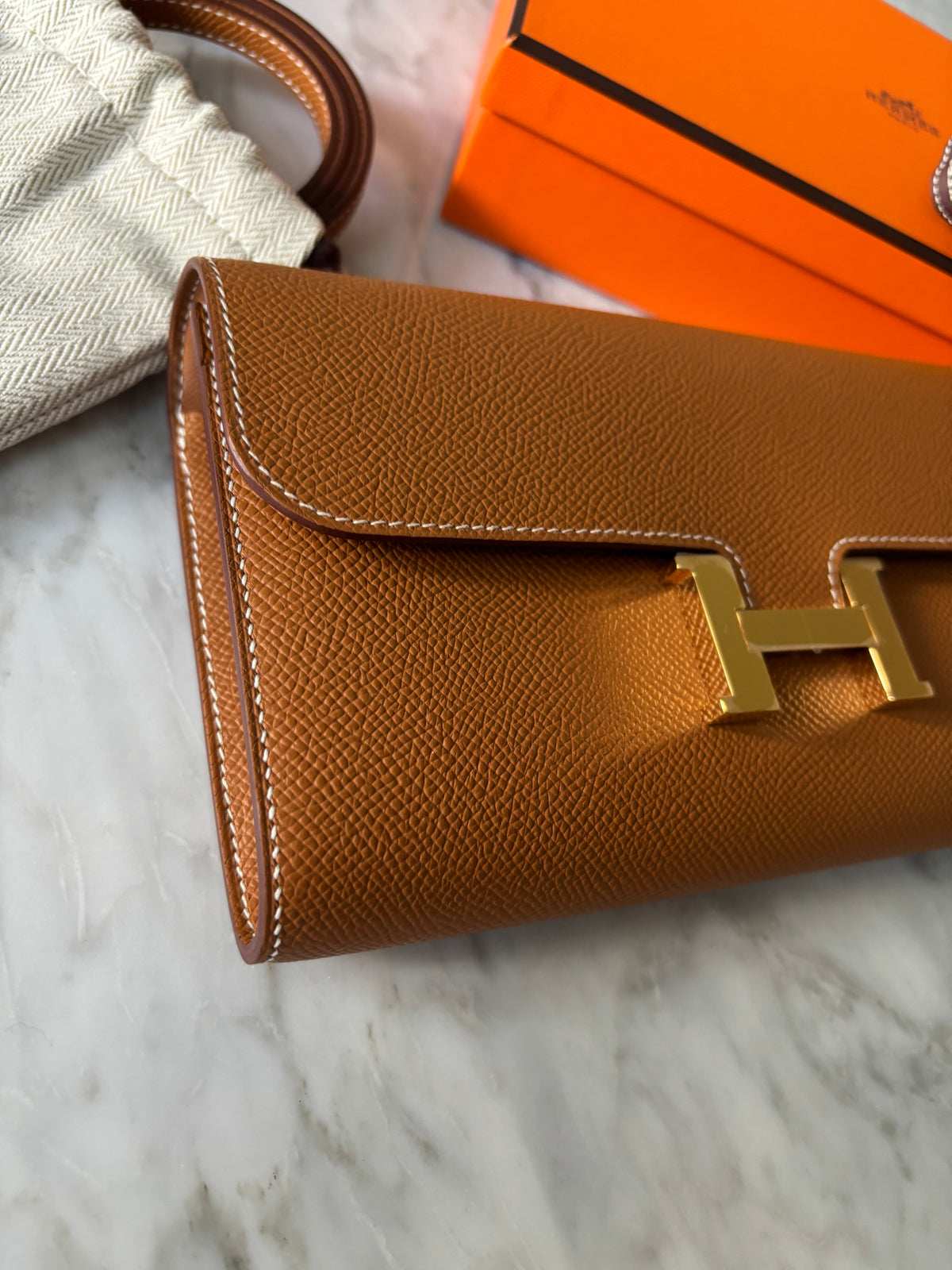 Hermès Constance To Go- in Gold Epsom with Gold Hardware