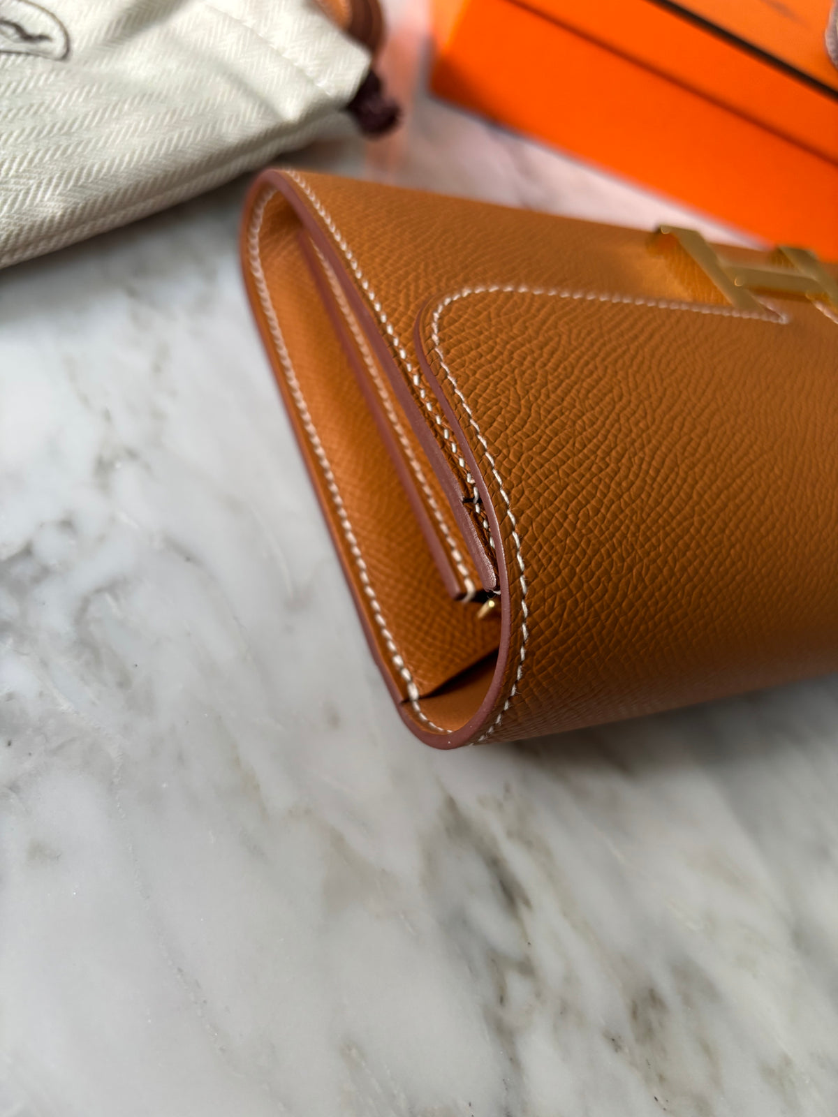 Hermès Constance To Go- in Gold Epsom with Gold Hardware