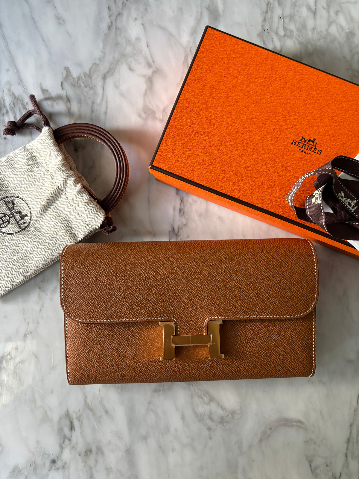 Hermès Constance To Go- in Gold Epsom with Gold Hardware