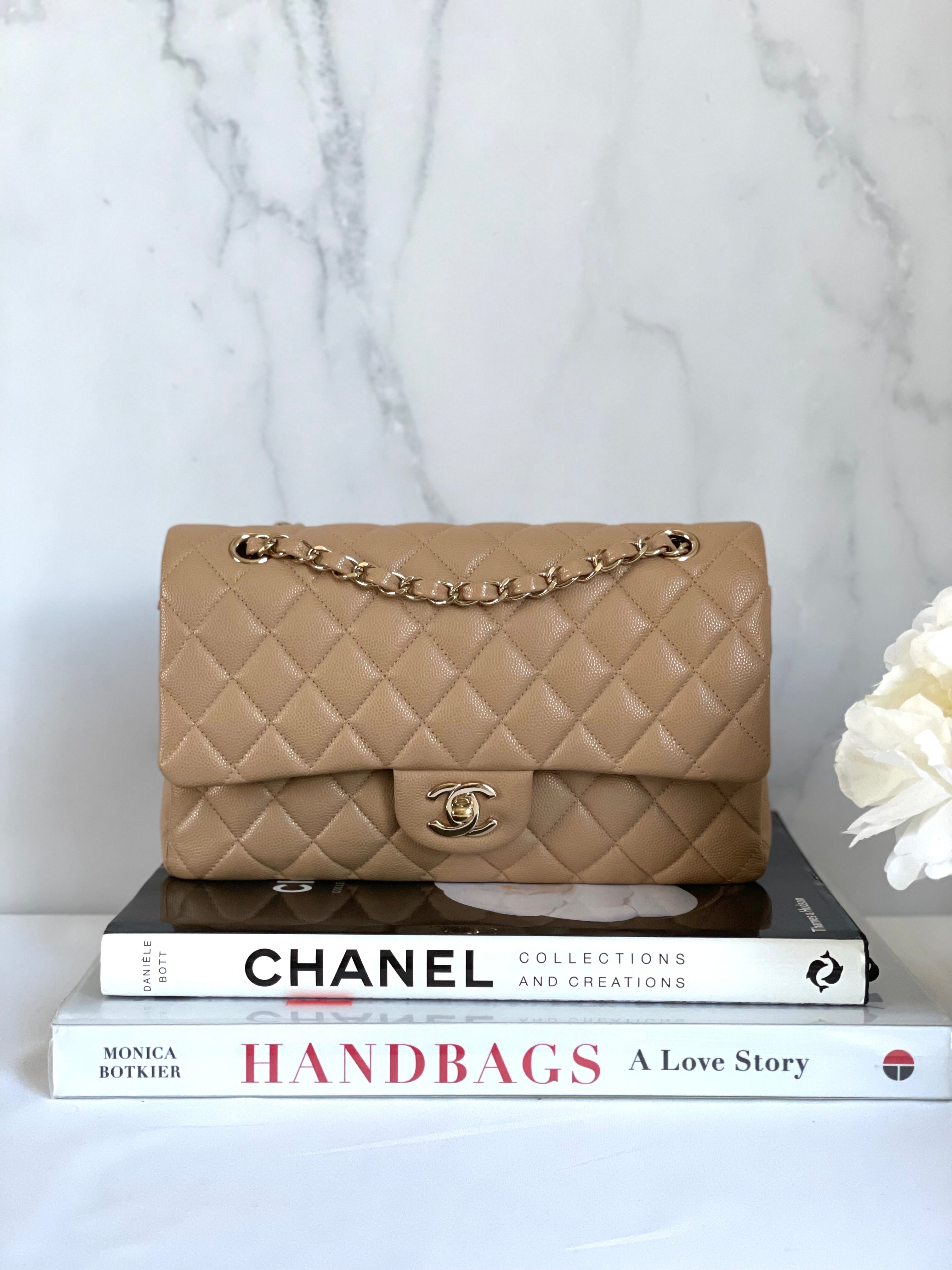 Chanel classic best sale beige medium