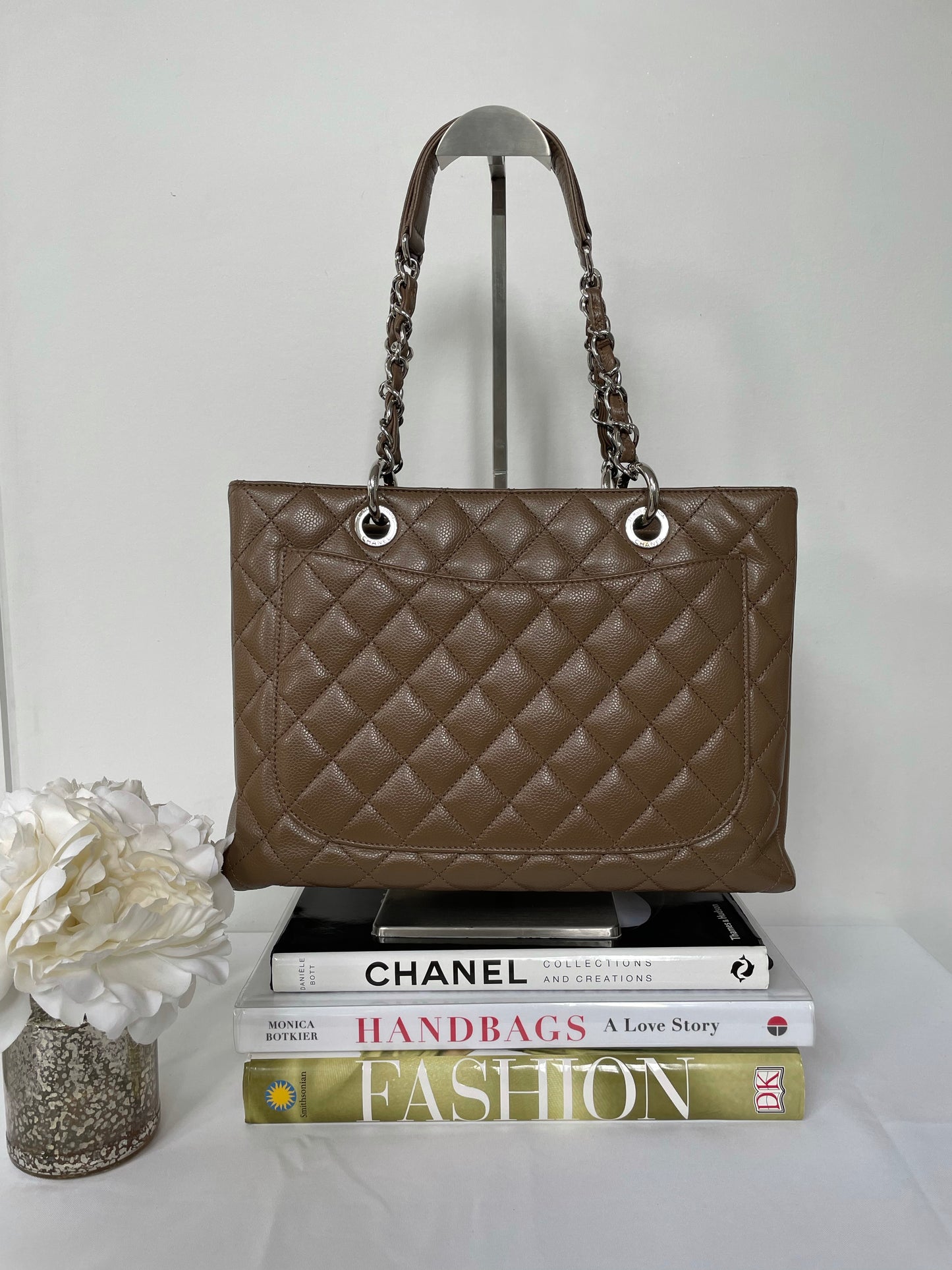 Chanel GST in Brown caviar Silver Hardware