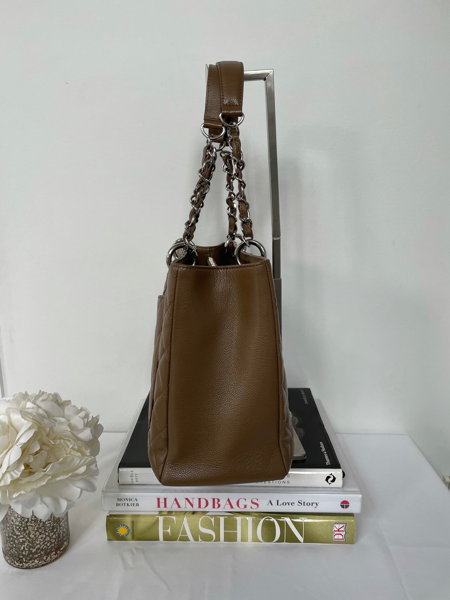 Chanel GST in Brown caviar Silver Hardware