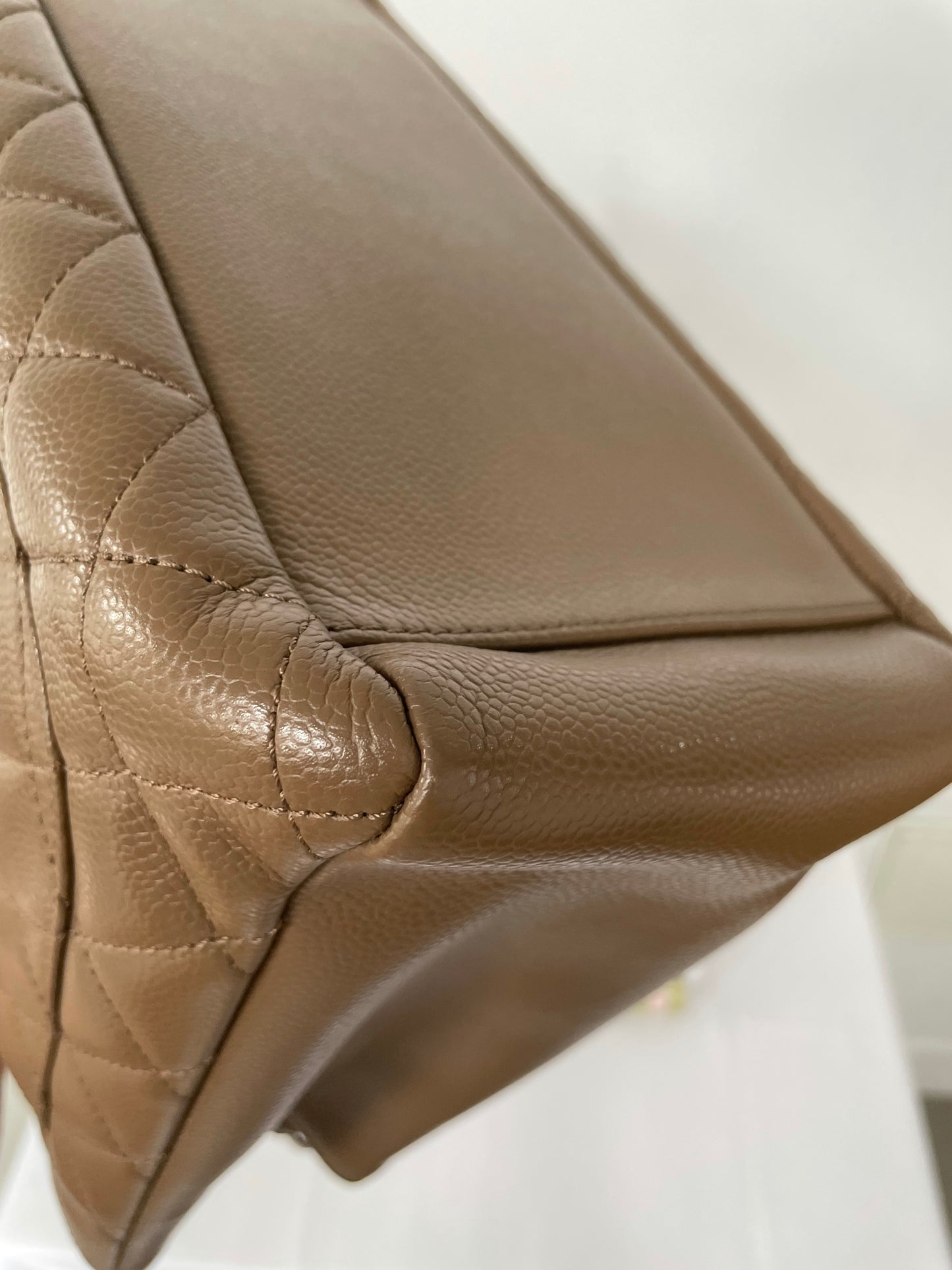 Chanel GST in Brown caviar Silver Hardware