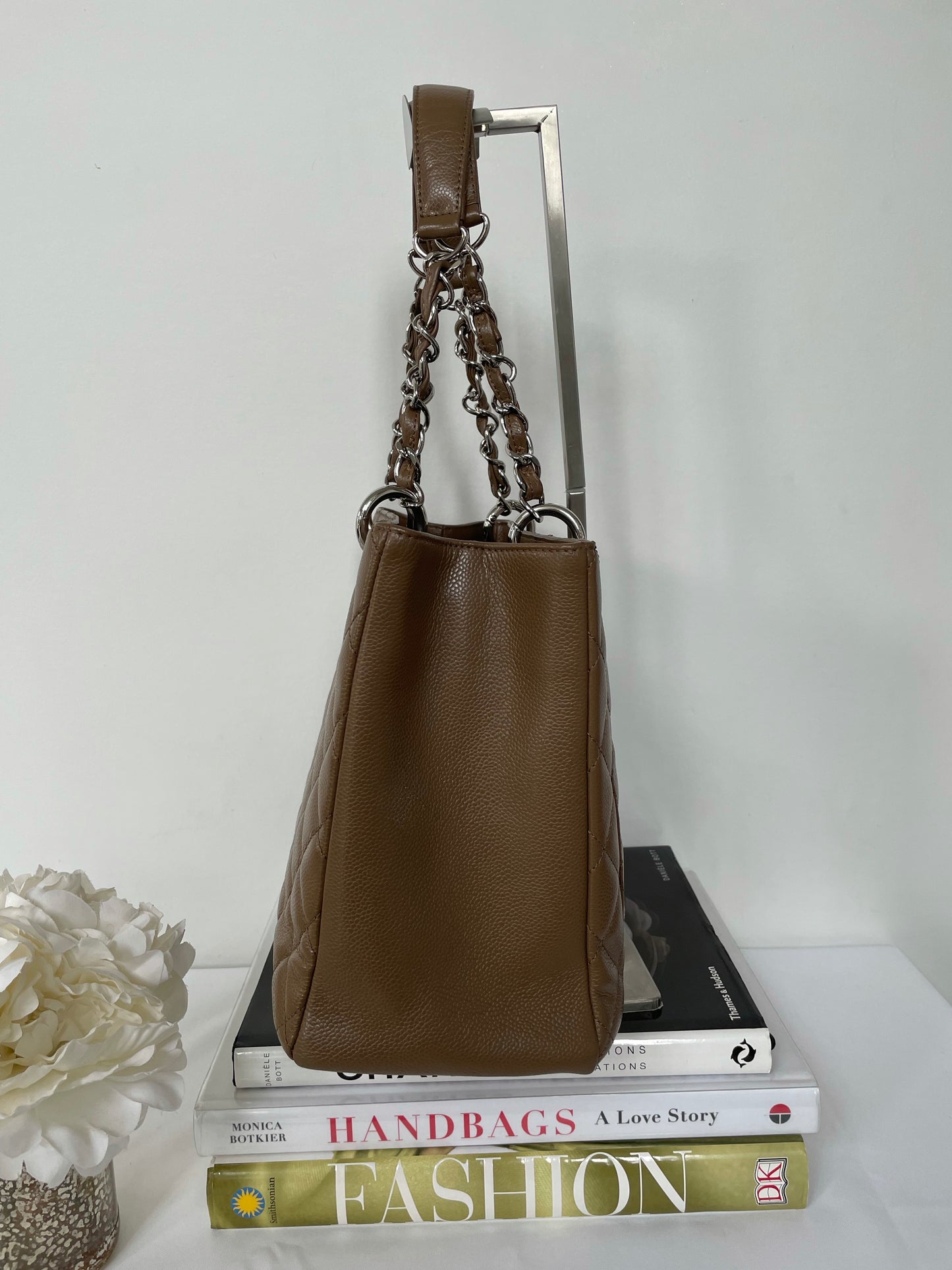 Chanel GST in Brown caviar Silver Hardware