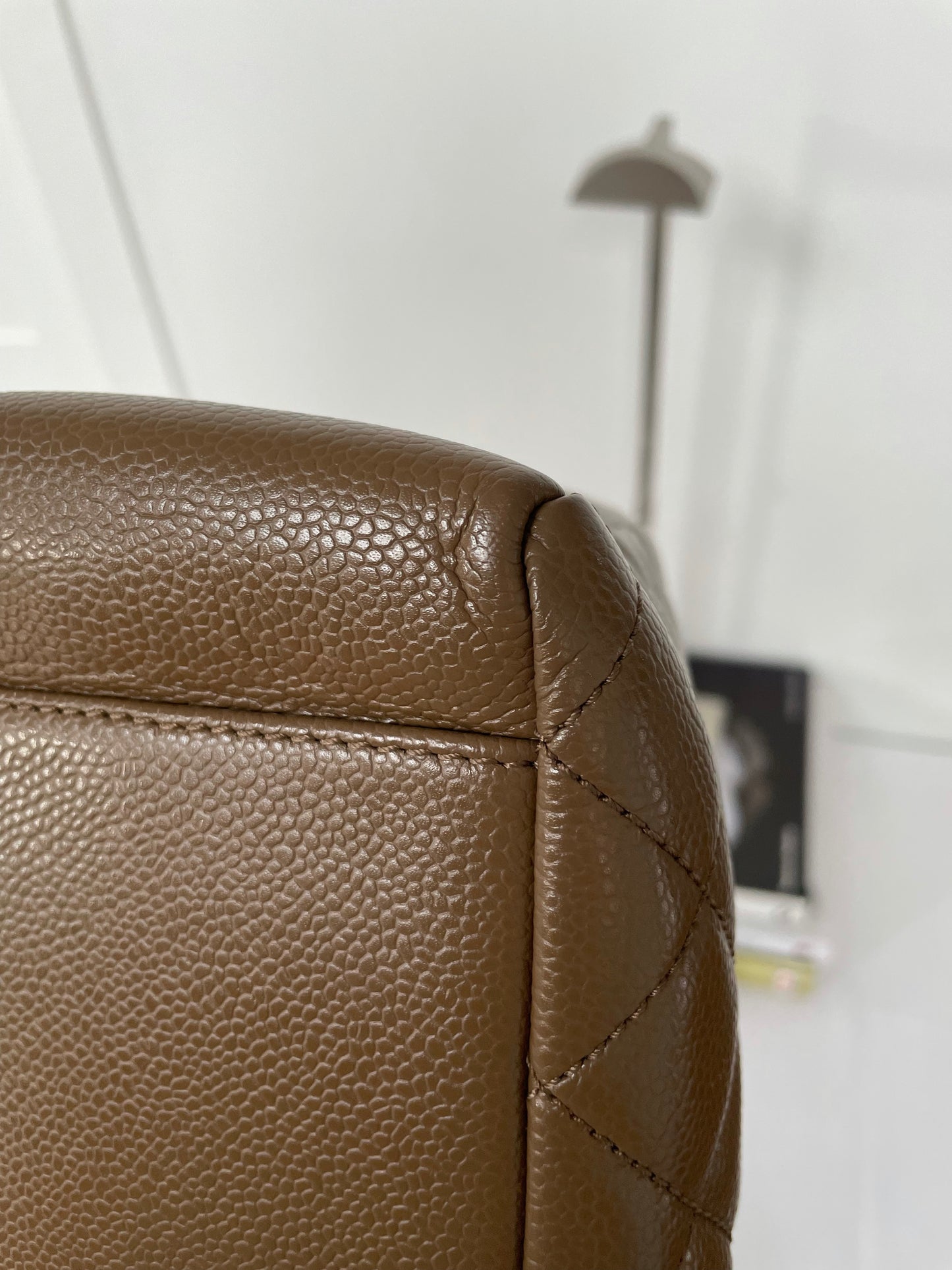 Chanel GST in Brown caviar Silver Hardware