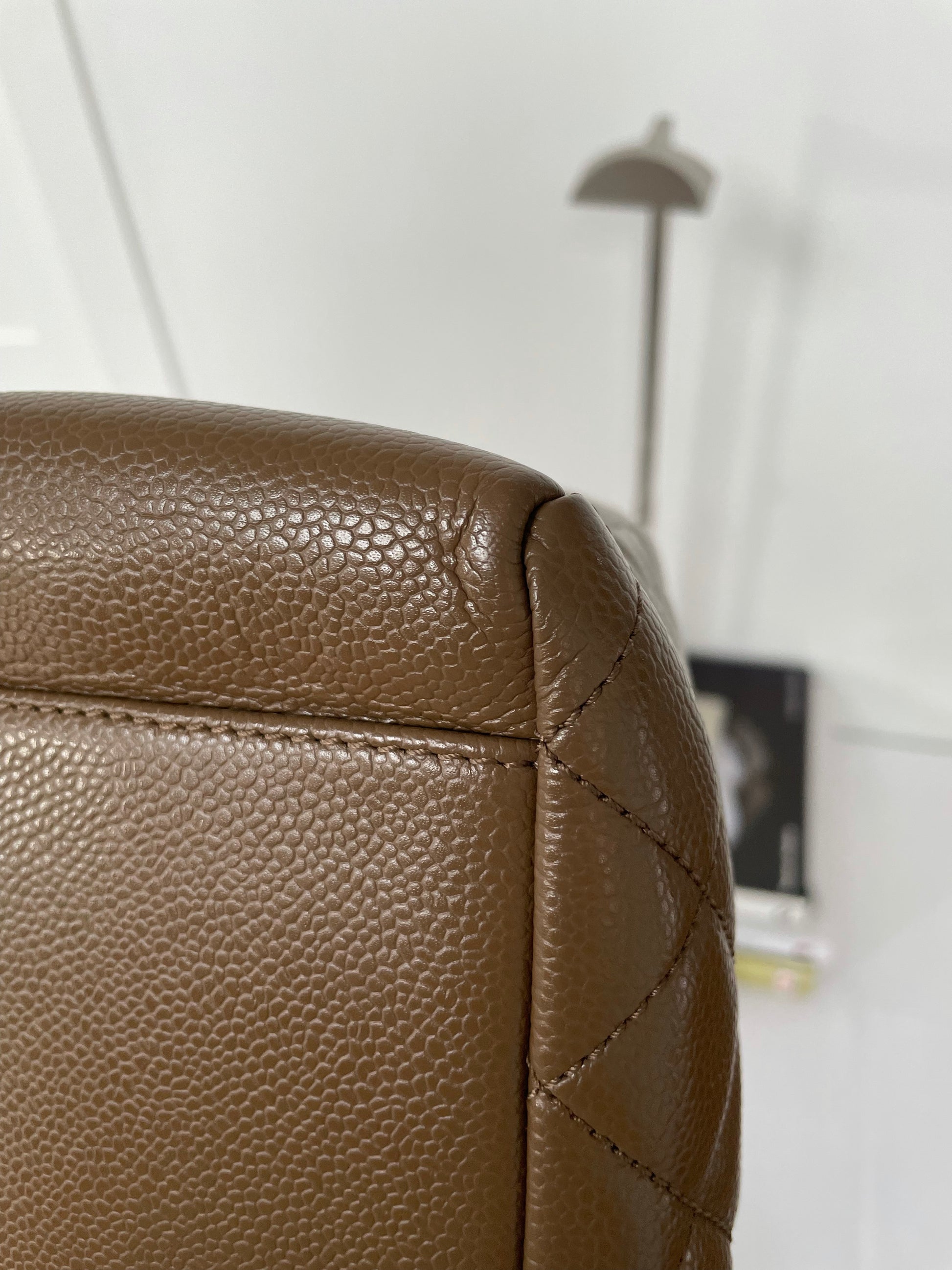 Chanel GST in Brown caviar Silver Hardware