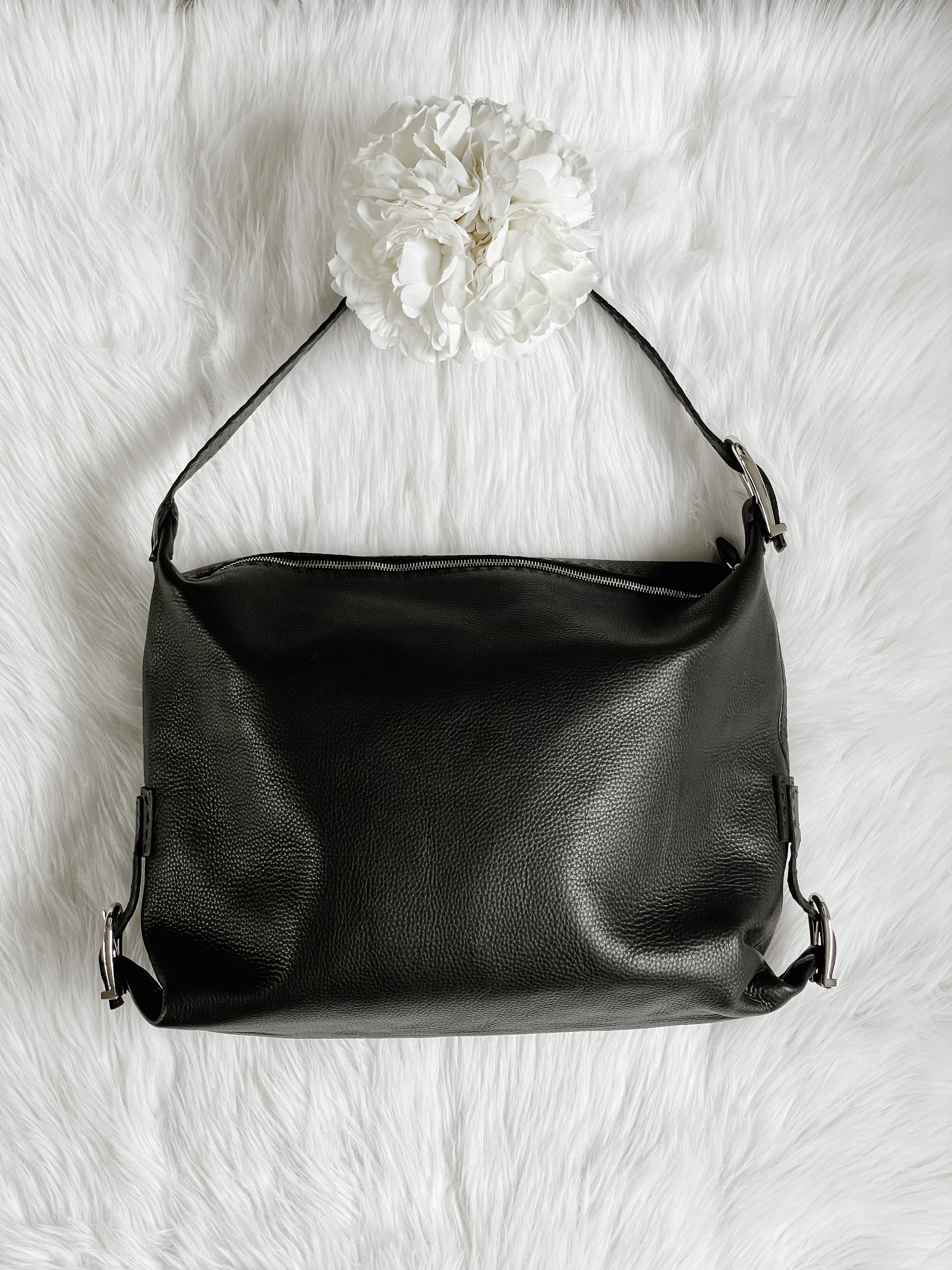 Black Leather Bag, Casual Everyday Women Hobo Handbags, Alicia - Fgalaze  Genuine Leather Bags & Accessories
