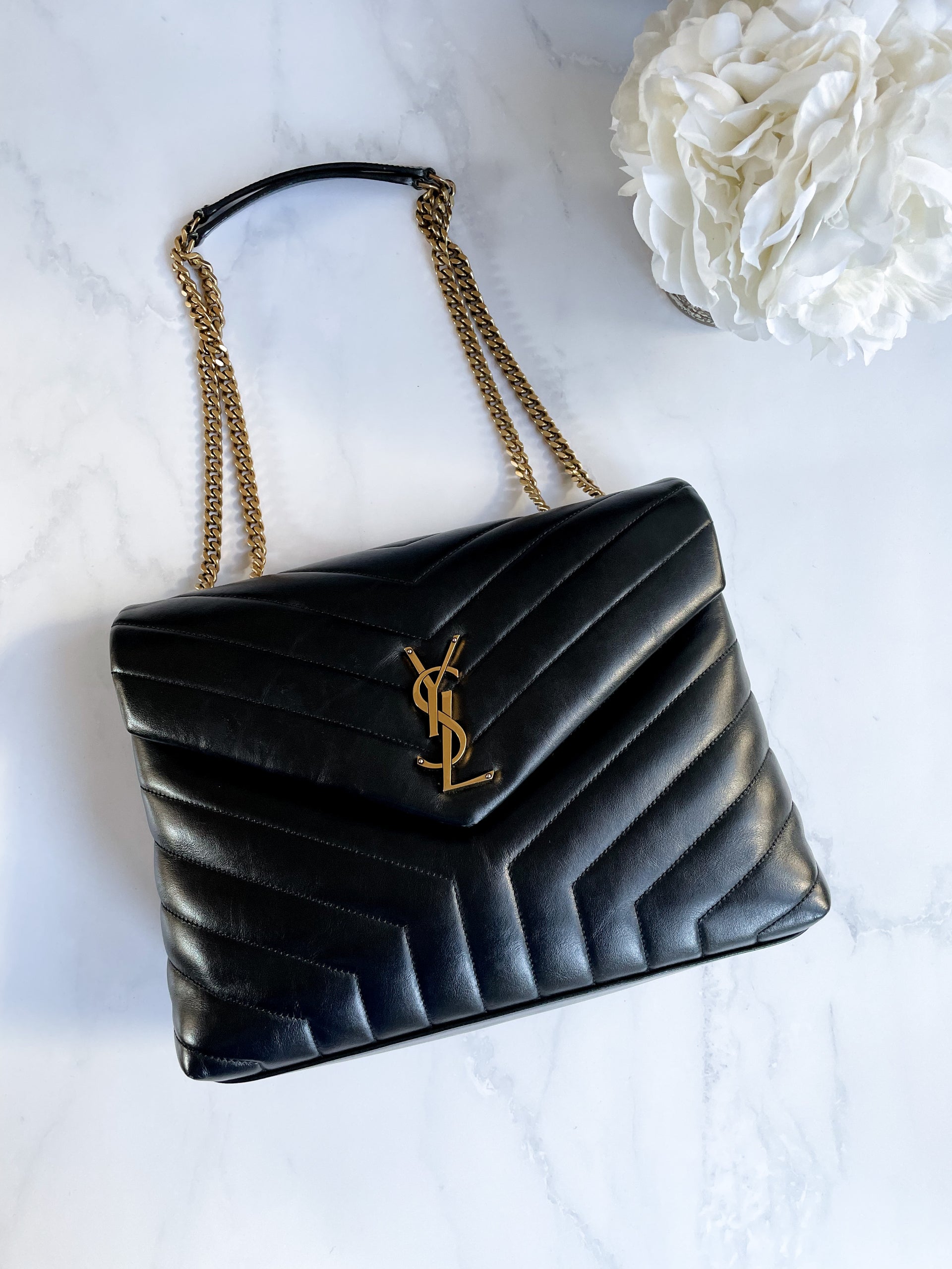 YSL LouLou Bag-Medium black/gold